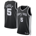 STECN SA.Spurs #5 Stephon Castle Black Swingman Jerseys - Icon Edition