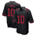 STECN SF.49ers #10 Mac Jones Player Black Alternate Home Game Stitched Jerseys