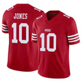 STECN SF.49ers #10 Mac Jones Player Red Limited Vapor F.U.S.E. Home Game Stitched Jerseys