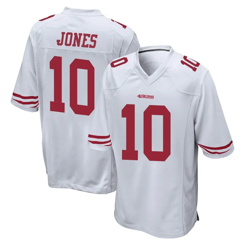 STECN SF.49ers #10 Mac Jones Player White Home Game Stitched Jerseys