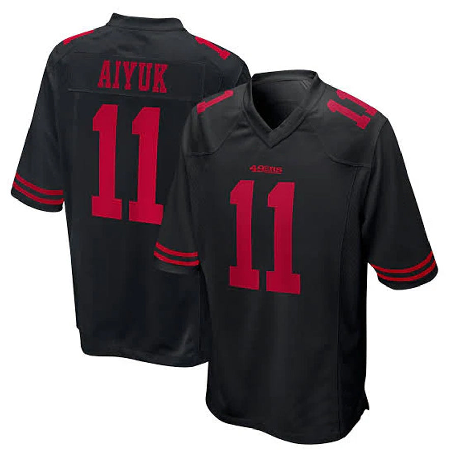 STECN SF.49ers #11 Brandon Aiyuk Player Black Stitched Jerseys