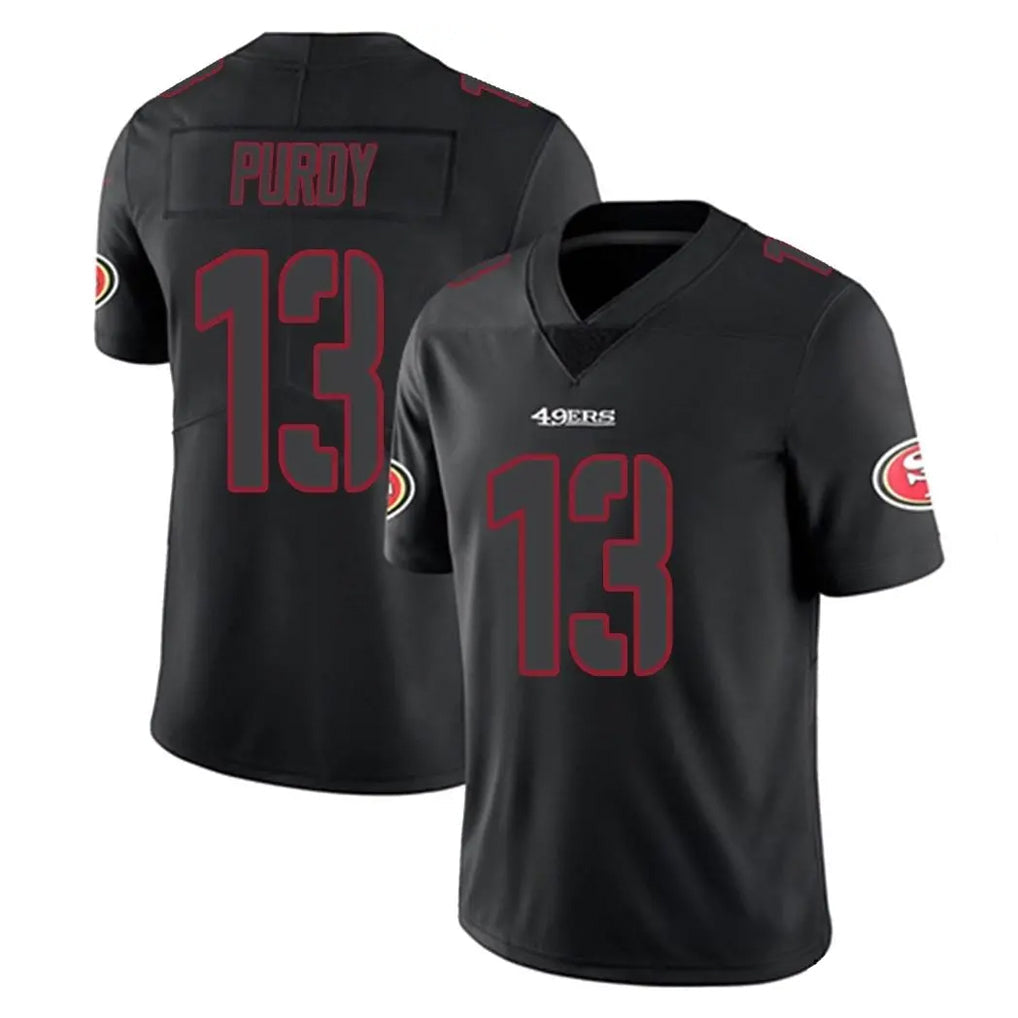STECN SF.49ers #13 Brock Purdy Player Black Impact Limited Home Game Stitched Jerseys