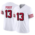 STECN SF.49ers #13 Brock Purdy Player White Limited Alternate Vapor F.U.S.E. Home Game Stitched Jerseys