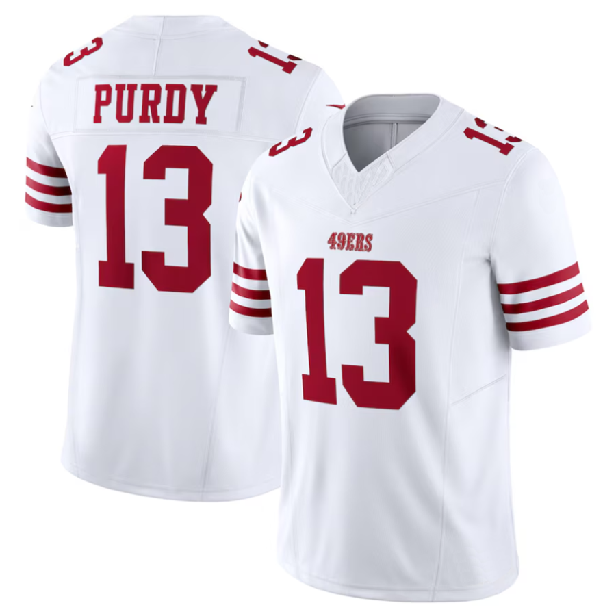 STECN SF.49ers #13 Brock Purdy Playre White Vapor F.U.S.E. Limited Stitched Jerseys