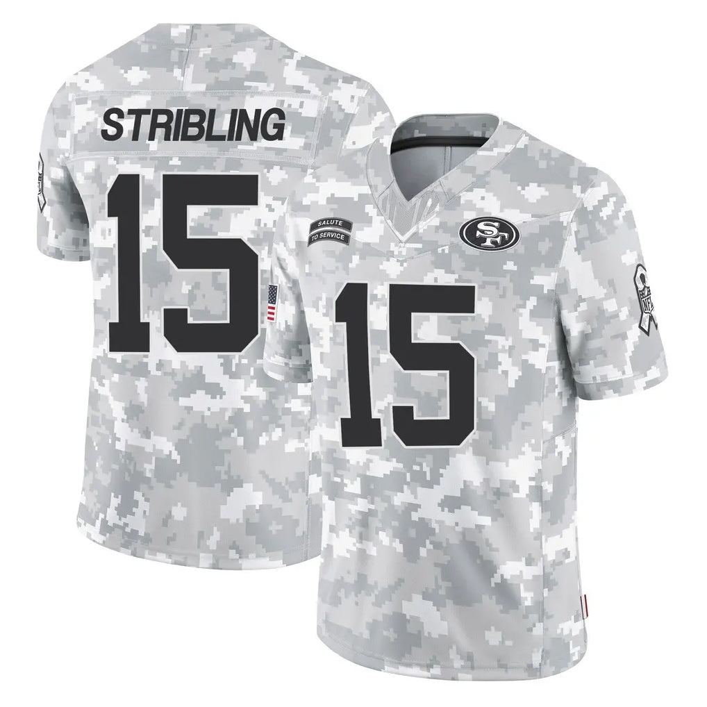 STECN SF.49ers #15 De'Zhaun Stribling Player Arctic Camo Limited Salute To Service Home Game Stitched Jerseys