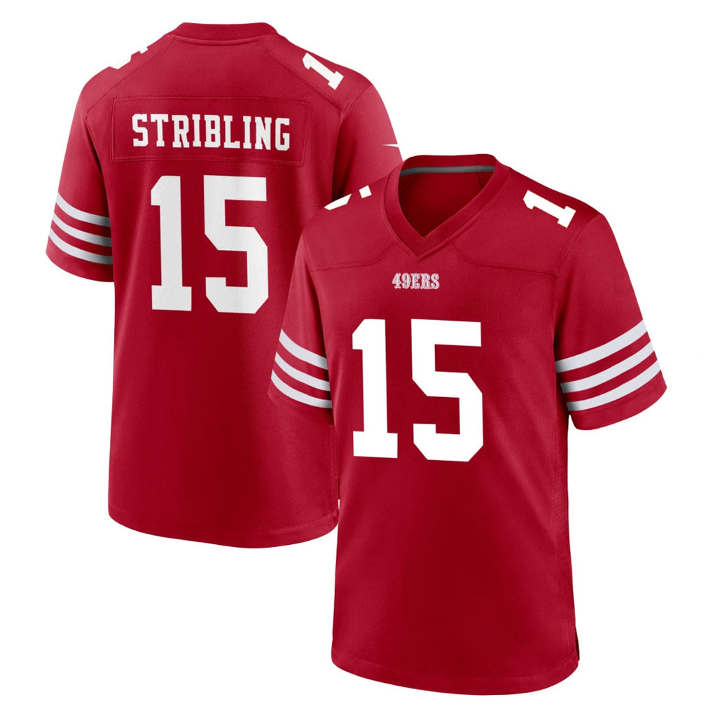 STECN SF.49ers #15 De'Zhaun Stribling Player Red Game Home Stitched Jerseys