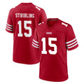 STECN SF.49ers #15 De'Zhaun Stribling Player Red Game Home Stitched Jerseys