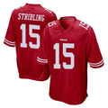 STECN SF.49ers #15 De'Zhaun Stribling Player Red Home Game Stitched Jerseys