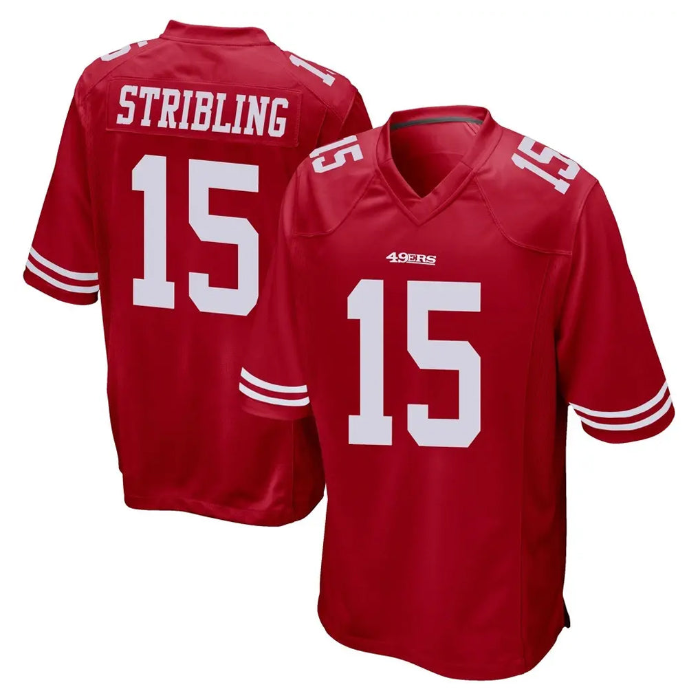 STECN SF.49ers #15 De'Zhaun Stribling Player Red Home Game Stitched Jerseys