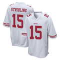 STECN SF.49ers #15 De'Zhaun Stribling Player White Home Game Stitched Jerseys