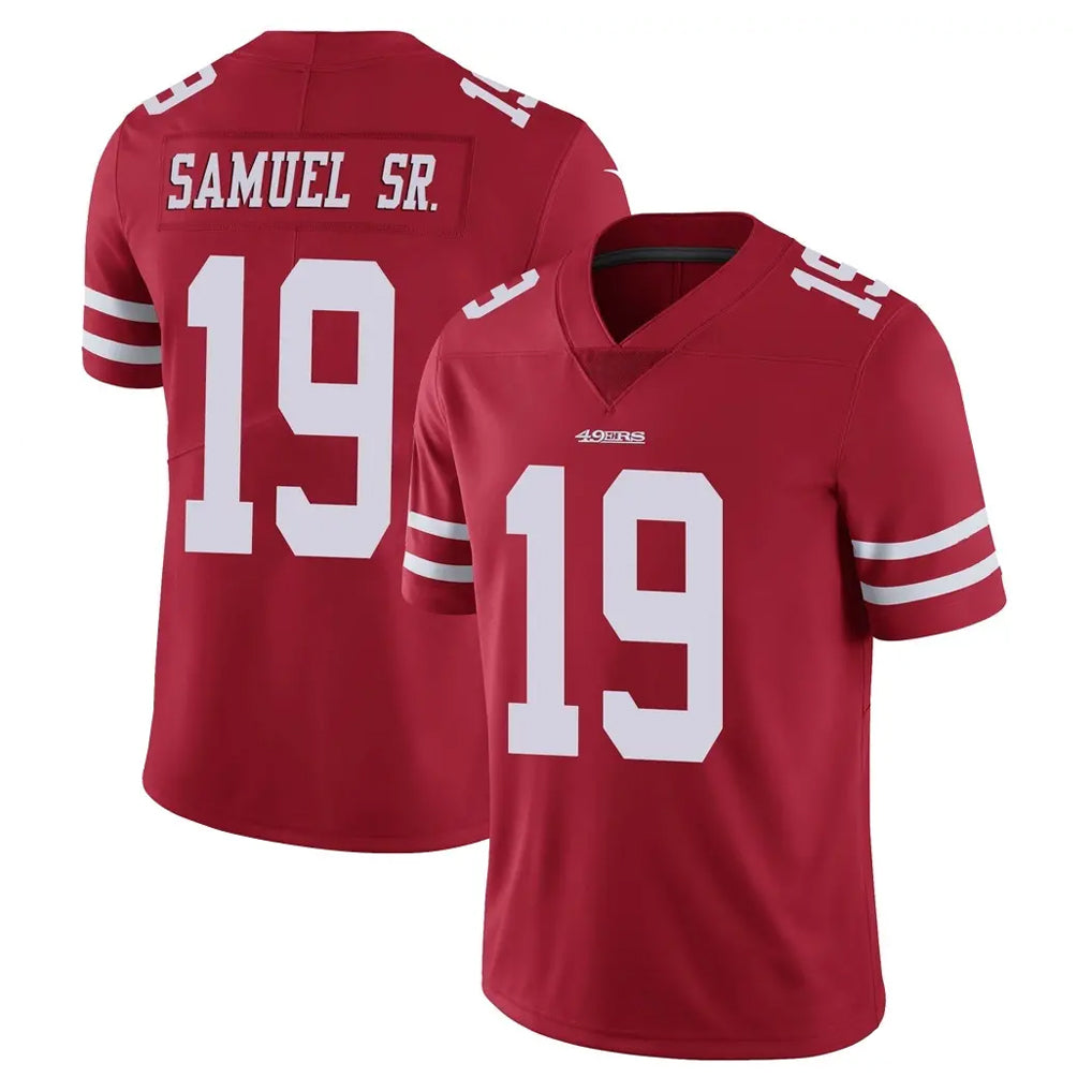 STECN SF.49ers #19 Deebo Samuel Sr. Player Red Limited Vapor Untouchable Home Game Stitched Jerseys