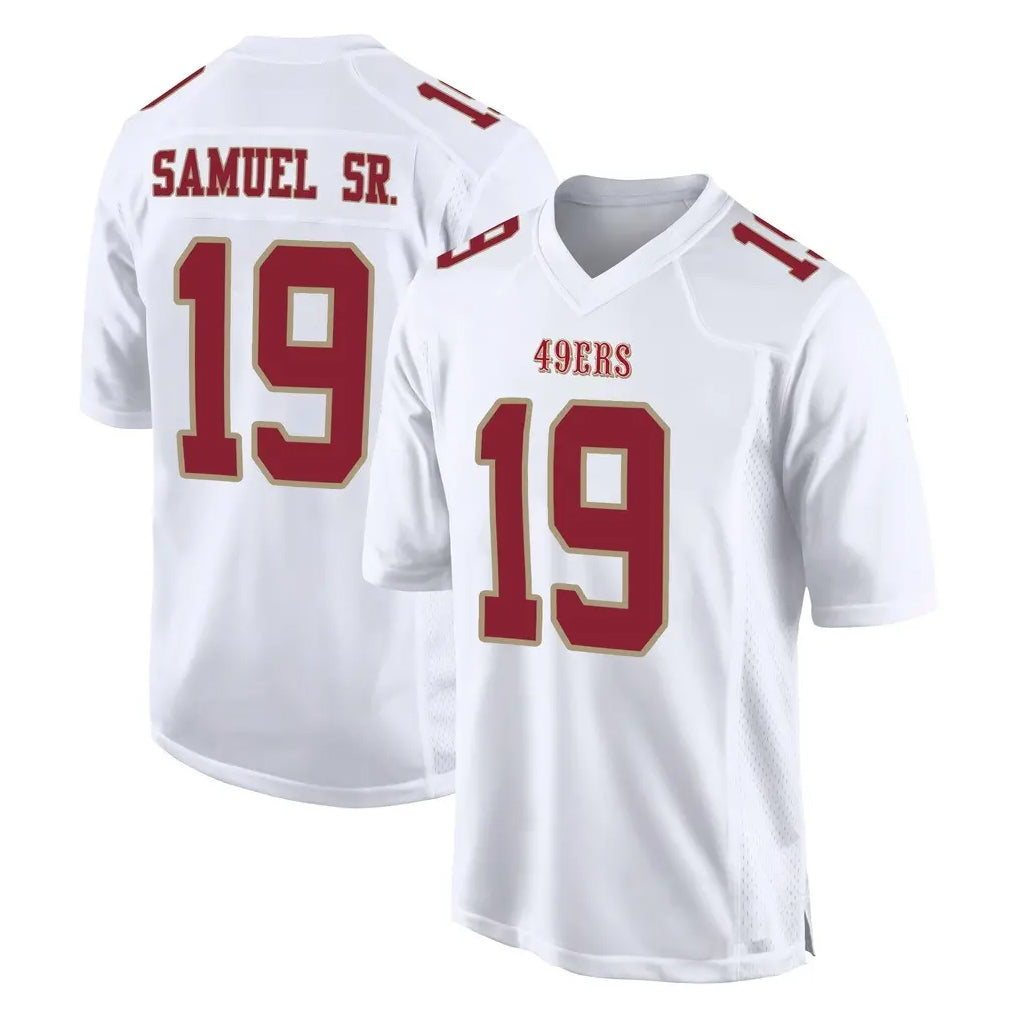 STECN SF.49ers #19 Deebo Samuel Sr. Player White Fashion Home Game Stitched Jerseys