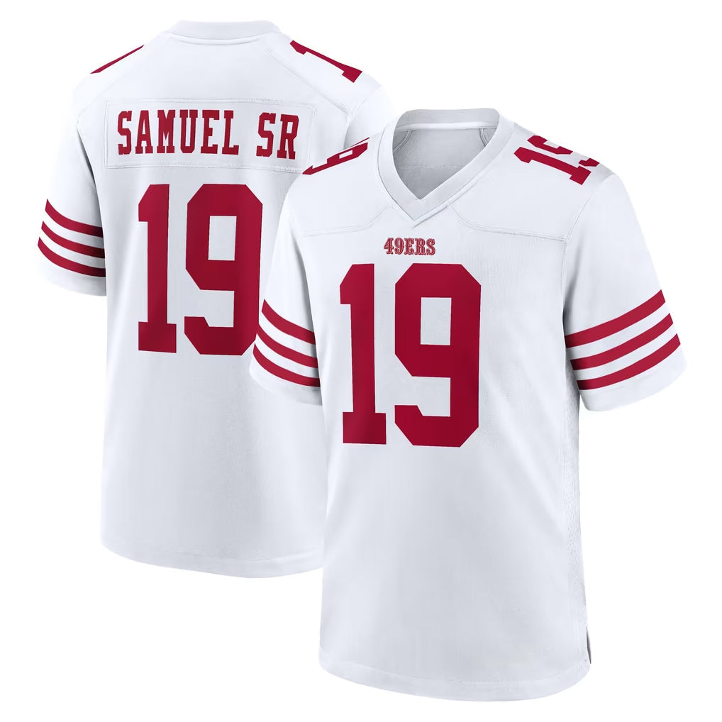 STECN SF.49ers #19 Deebo Samuel Sr. Player White Game Home Stitched Jerseys