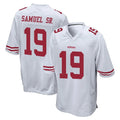 STECN SF.49ers #19 Deebo Samuel Sr. Player White Home Game Stitched Jerseys