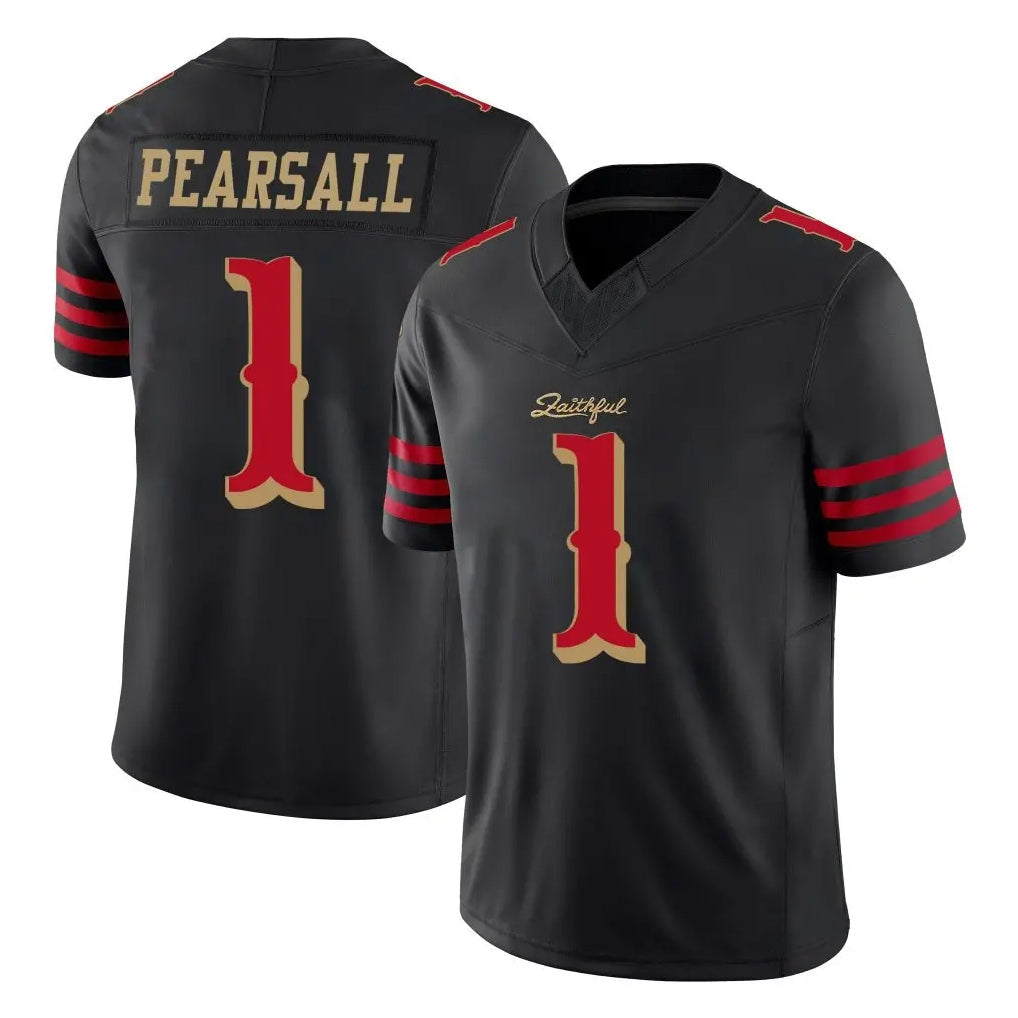 STECN SF.49ers #1 Ricky Pearsall Player Black Rivalries Collection Limited Stitched Jerseys