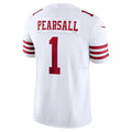 STECN SF.49ers #1 Ricky Pearsall Player White Vapor F.U.S.E. Limited Stitched Jerseys