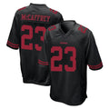 STECN SF.49ers #23 Christian McCaffrey Player Black Alternate Home Game Stitched Jerseys