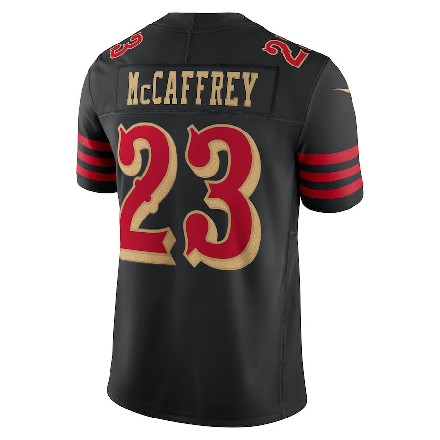 STECN SF.49ers #23 Christian McCaffrey Player Rivalries Collection Vapor Limited Black Stitched Jersey