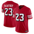 STECN SF.49ers #23 Christian McCaffrey Player Scarlet Vapor F.U.S.E. Limited Stitched Jerseys