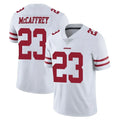 STECN SF.49ers #23 Christian McCaffrey Player White Limited Vapor Untouchable Home Game Stitched Jerseys
