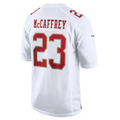 STECN SF.49ers #23 Christian McCaffrey Tundra White Fashion Game American Stitched Jersey