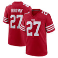 STECN SF.49ers #27 Ji'Ayir Brown Player Red Game Home Stitched Jerseys