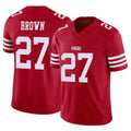 STECN SF.49ers #27 Ji'Ayir Brown Player Red Limited Vapor F.U.S.E. Home Game Stitched Jerseys