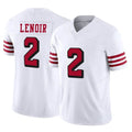 STECN SF.49ers #2 Deommodore Lenoir Player White Limited Alternate Vapor F.U.S.E. Home Game Stitched Jerseys