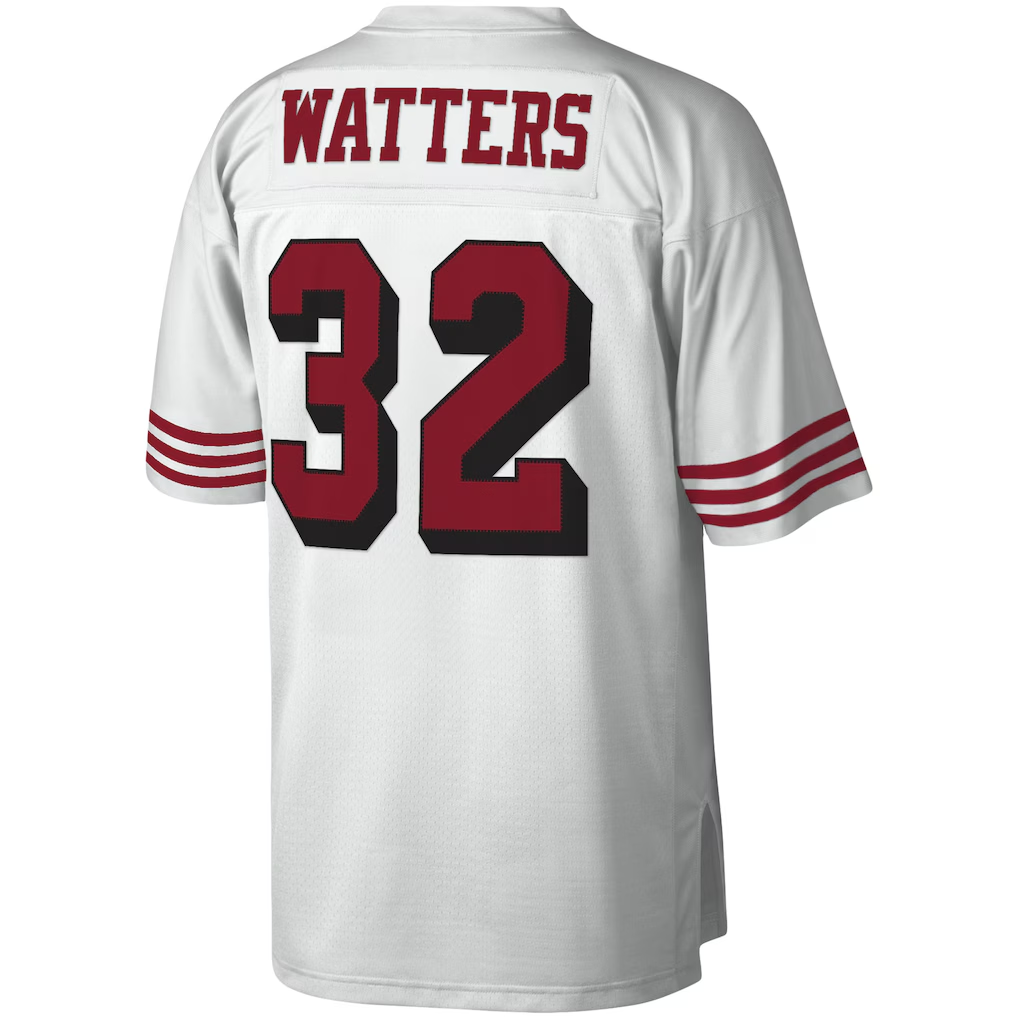 STECN SF.49ers #32 Ricky Watters Mitchell & Ness White Legacy Replica Jersey