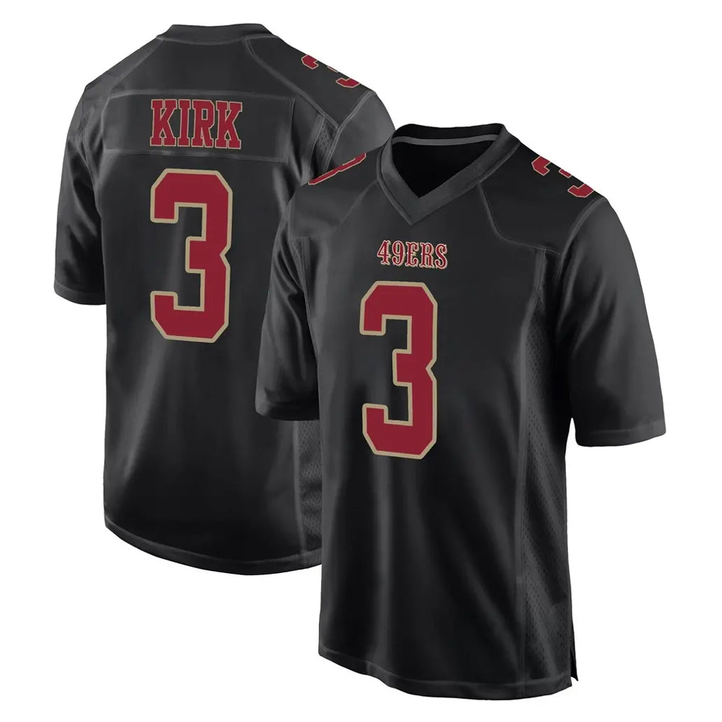 STECN SF.49ers #3 Christian Kirk Player Black Fashion Home Game Stitched Jerseys