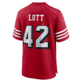 STECN SF.49ers #42 Ronnie Lott Scarlet Retired Player Alternate Game Stitched Jerseys