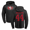 STECN SF.49ers #44 Kyle Juszczyk Player Black LOGO Pullover Hoodies Home Game Stitched Jerseys