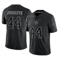 STECN SF.49ers #44 Kyle Juszczyk Player Black Limited Reflective Home Game Stitched Jerseys