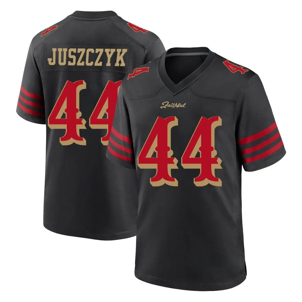 STECN SF.49ers #44 Kyle Juszczyk Player Black Rivalries Collection Home Game Stitched Jerseys