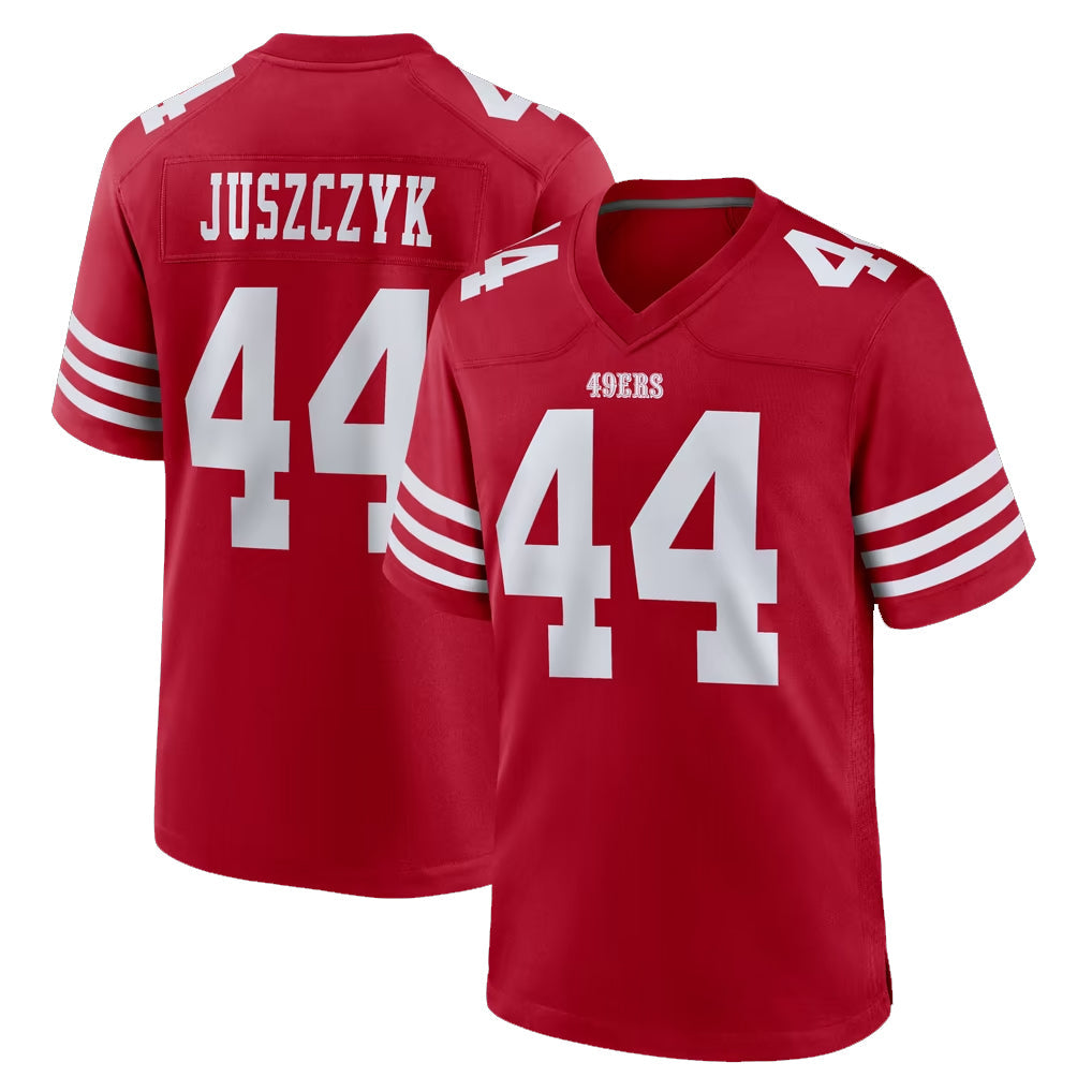 STECN SF.49ers #44 Kyle Juszczyk Player Red Game Home Stitched Jerseys