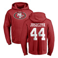 STECN SF.49ers #44 Kyle Juszczyk Player Red LOGO Pullover Hoodies Home Game Stitched Jerseys