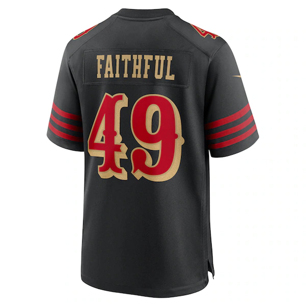 STECN SF.49ers #49 The Faithful Player Black Rivalries Collection Game Stitched Jerseys