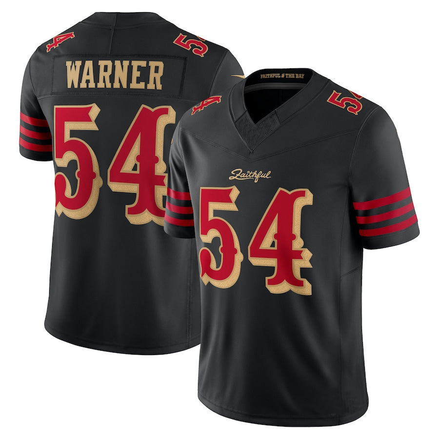 STECN SF.49ers #54 Fred Warner Player Rivalries Collection Vapor Limited Black Stitched Jerseys