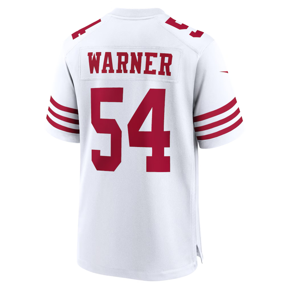 STECN SF.49ers #54 Fred Warner White Player Game Stitched Jerseys