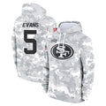 STECN SF.49ers #5 Mike Evans Player Arctic Camo Limited Salute to Service Pullover Hoodies Game Stitched Jerseys
