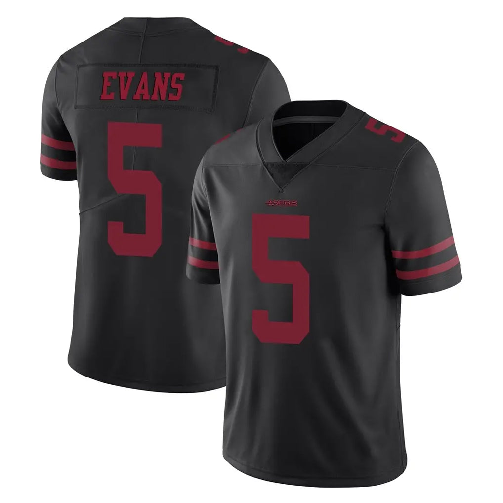STECN SF.49ers #5 Mike Evans Player Black Alternate Limited Vapor Untouchable Home Game Stitched Jerseys
