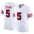 STECN SF.49ers #5 Mike Evans Player White Limited Alternate Vapor F.U.S.E. Home Game Stitched Jerseys