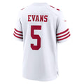 STECN SF.49ers #5 Mike Evans White Game Stitched Jerseys