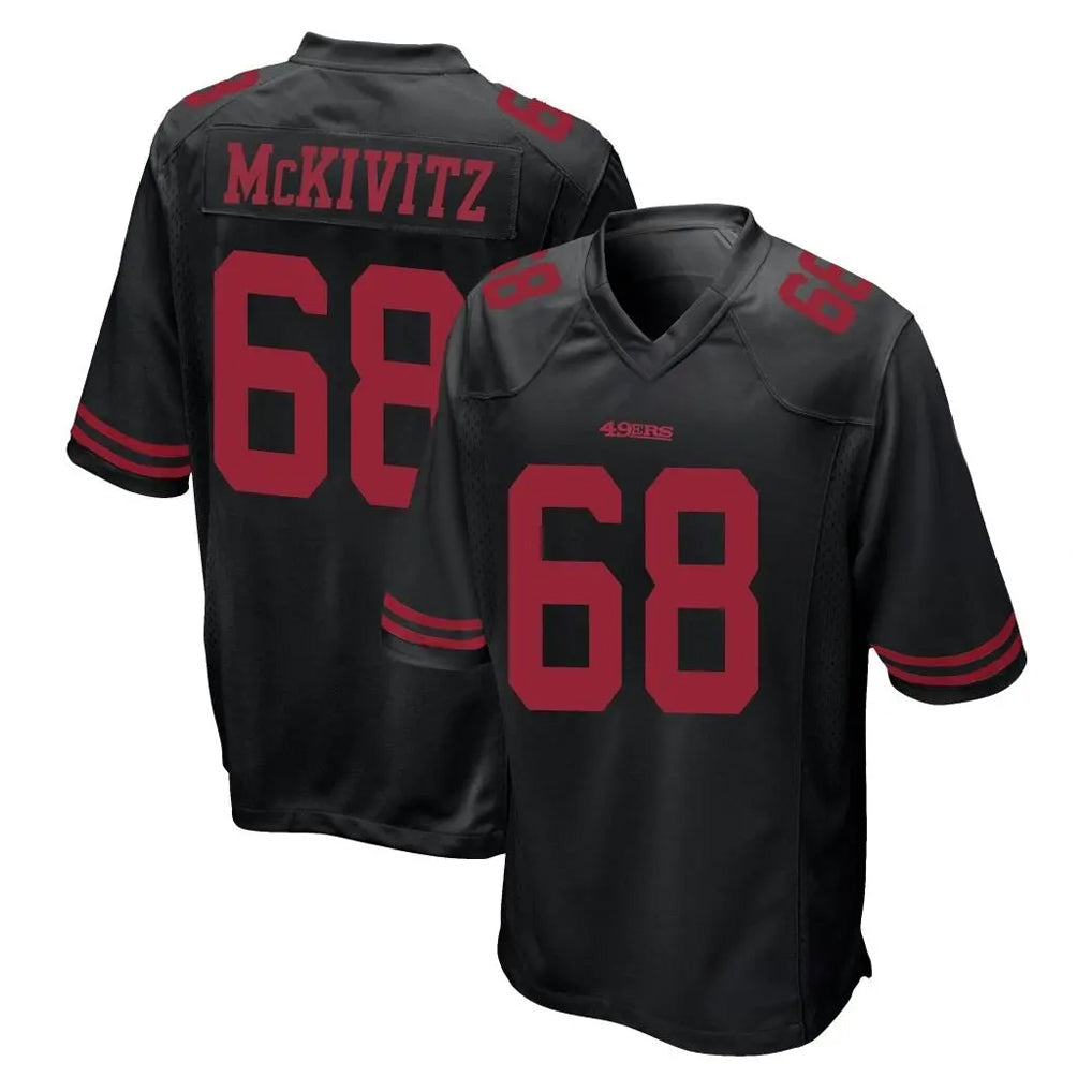 STECN SF.49ers #68 Colton McKivitz Player Black Alternate Home Game Stitched Jerseys