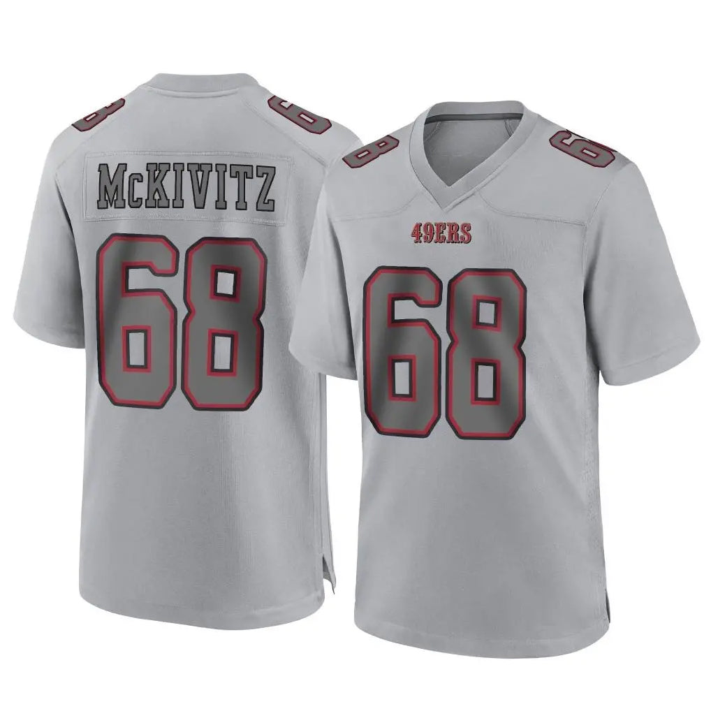 STECN SF.49ers #68 Colton McKivitz Player Gray Atmosphere Fashion Home Game Stitched Jerseys