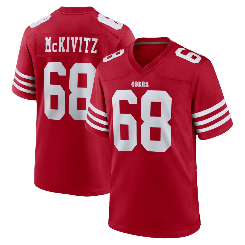 STECN SF.49ers #68 Colton McKivitz Player Red Game Home Stitched Jerseys