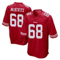 STECN SF.49ers #68 Colton McKivitz Player Red Home Game Stitched Jerseys