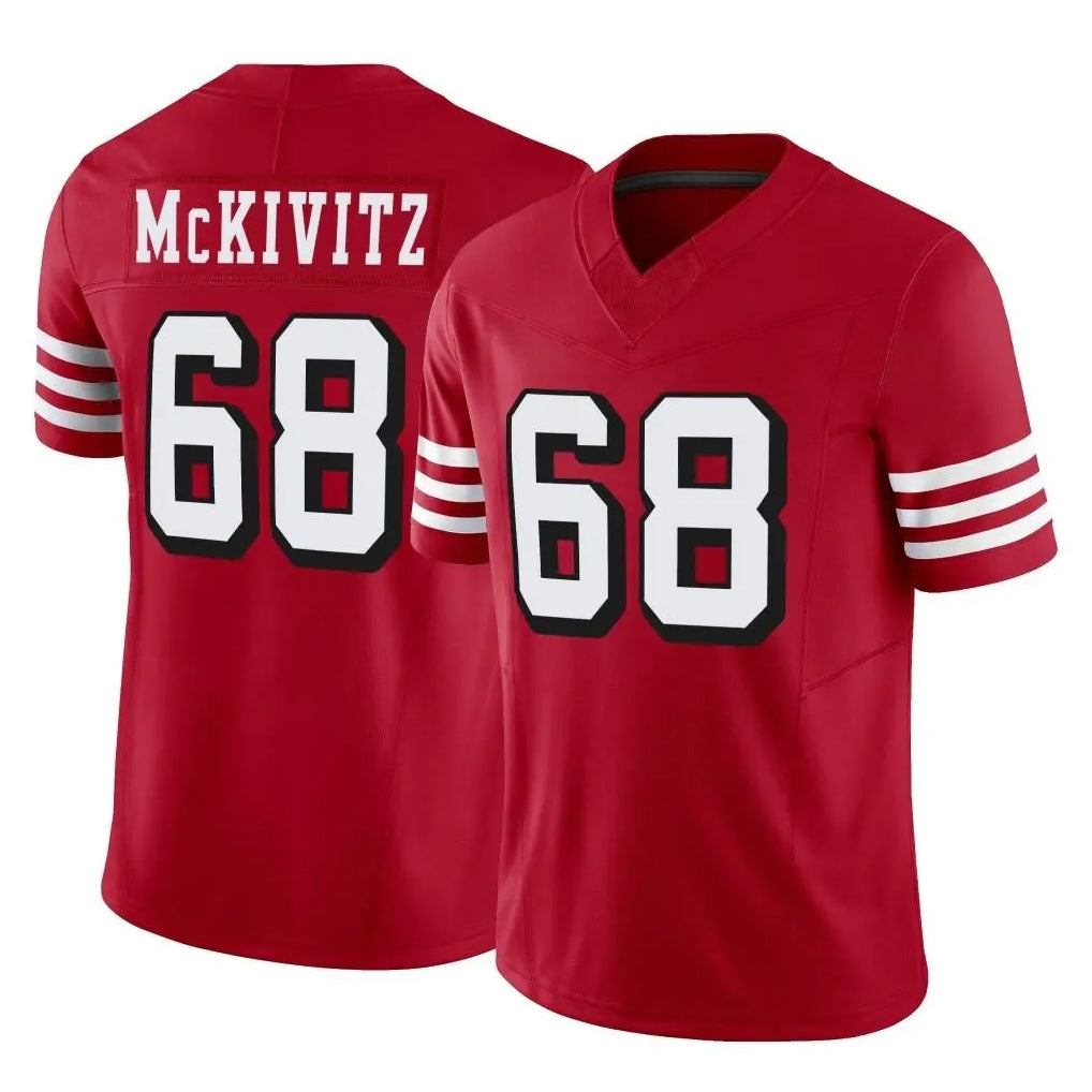 STECN SF.49ers #68 Colton McKivitz Player Red Limited Alternate Vapor F.U.S.E. Home Game Stitched Jerseys