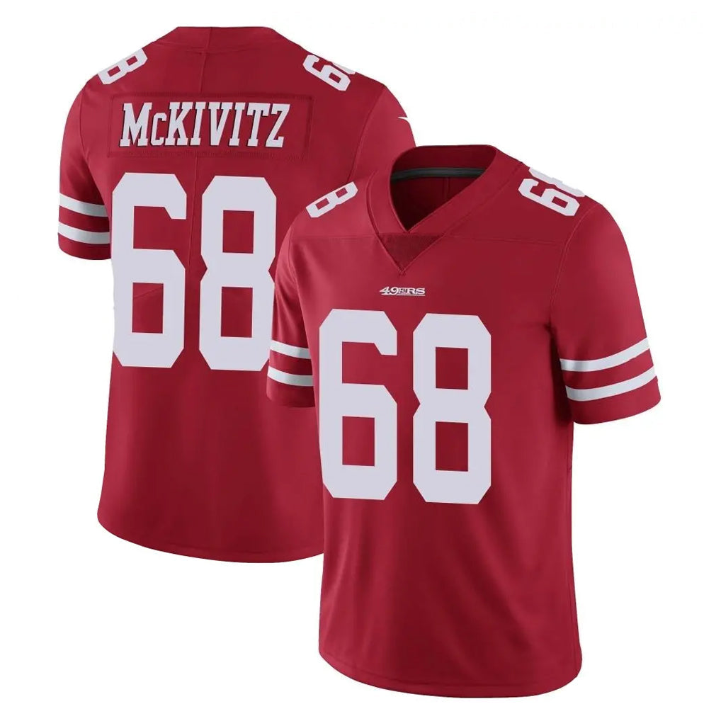 STECN SF.49ers #68 Colton McKivitz Player Red Limited Vapor Untouchable Home Game Stitched Jerseys