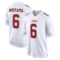 STECN SF.49ers #6 Malik Mustapha Player White Fashion Home Game Stitched Jerseys